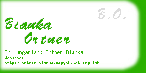 bianka ortner business card